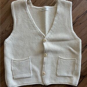 Women's Cream Knit Tank Top